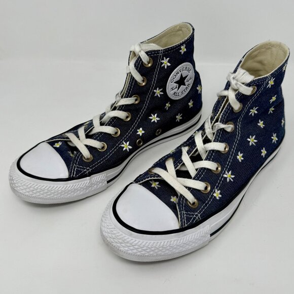 Converse Chuck Taylor All Star Hi Denim Daisy High Tops - Picture 4 of 8
